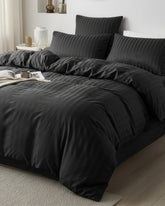 طقم كفر لحاف فندقي قطني فاخر مع 2 كيس خدادية