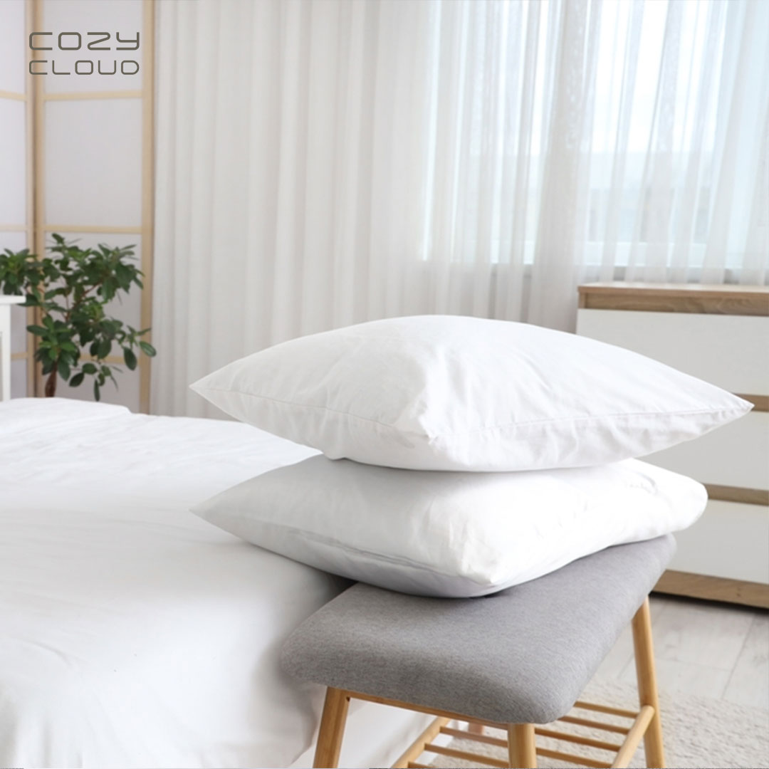 مخدة فندقية مايكرو فايبر قطن ناعم 100% – مقاس 50×70