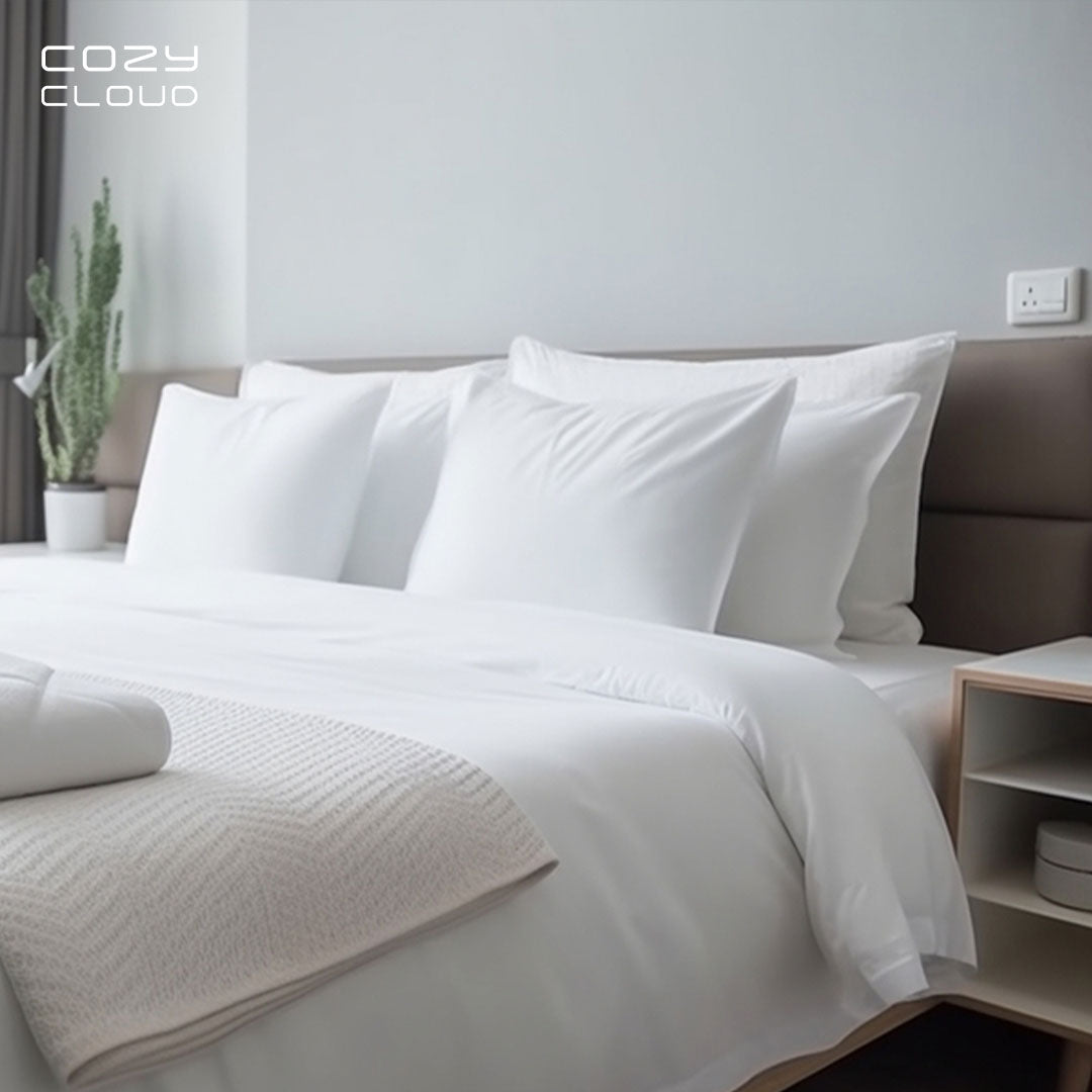 مخدة فندقية مايكرو فايبر قطن ناعم 100% – مقاس 50×70